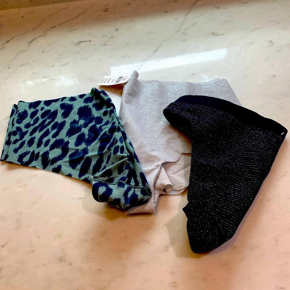 NWT 3 Victoria’s Secret panties, size S & M one SEAMLESS BOY SHORT